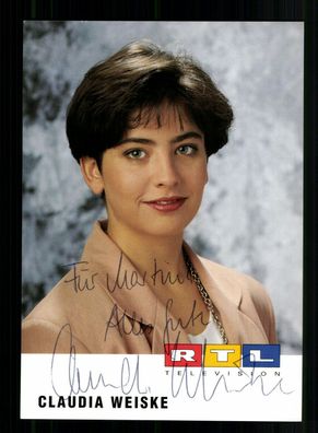 Claudia Weiske RTL Autogrammkarte Original Signiert + F 7661