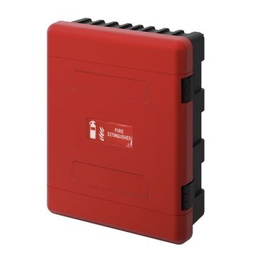 2er Feuerlöscherschutzschrank Feuerlöscher Box Kasten f. 2x 6/9kg Feuerlöscher