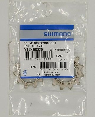 Shimano Ersatzteil Ritzel für CS-M9100 CS-M8100 10-12T Zähne Y-1X498020