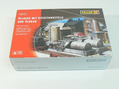 Modellbau Bausatz Öllager mit Dieseltankstelle und Ölkran, Faller H0 120157 neu