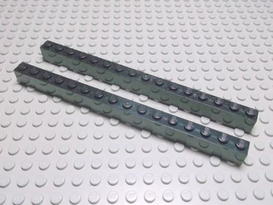 Lego 2 Basic Steine 1x16 hoch schwarz 2465 Set 6981 6988 6600 4841