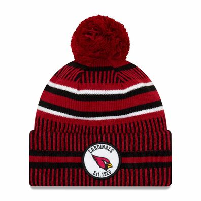 NFL Arizona Cardinals Sideline 2019 Bobble Wollmütze cuffed knit hat NewEra