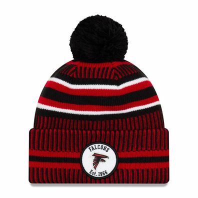 NFL Atlanta Falcons Sideline 2019 Bobble Wollmütze cuffed knit hat NewEra