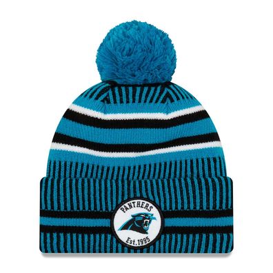 NFL Carolina Panthers Sideline 2019 Bobble Wollmütze cuffed knit hat NewEra