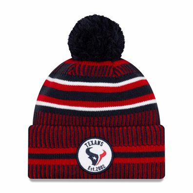 NFL Houston Texans Sideline 2019 Bobble Wollmütze cuffed knit hat NewEra