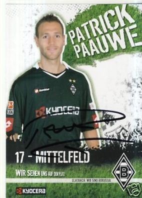 Patrick Paauwe Bor. M´Gladbach 2007-08 Autogrammkarte + A 69087
