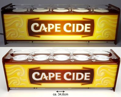 Cape Cide Glas Ständer Halter Bier Bitburger beleuchtet