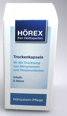 Trockenkapseln für HdO-Ohrstücke und Hörsysteme von Hörex