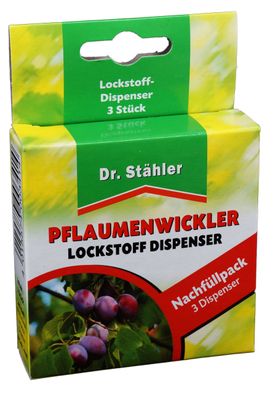 DR. Stähler Pflaumenwickler Pheromon-Lockstoff, 3 Dispenser