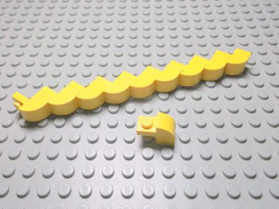 Lego 10 Rundsteine Bogensteine 1x2x1 gelb 6091 Set 5986 7775 7631 8464