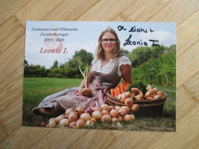 Zeiskamer und Pfälzische Zwiebelprinzessin 2019-2020 Leonie I. - handsign. Autogramm!