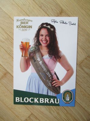 Hamburger Bierkönigin Blockbräu 2019 Sophia Schulze-Zumloh - Autogramm!!!