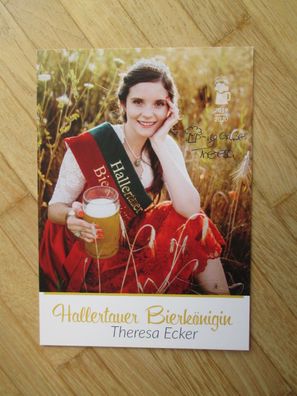 Hallertauer Bierkönigin 2019/2020 Theresa Ecker - handsigniertes Autogramm!!!