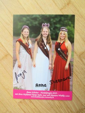 Heidekönigin 2019 Anna Schröter & Hofdamen Ronja & Sheenara - hands. Autogramme!!!