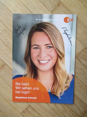 ZDF Fernsehmoderatorin Magdalena Gutsche - handsigniertes Autogramm!!!
