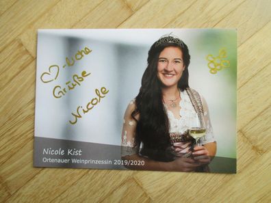 Ortenauer Weinprinzessin 2019/2020 Nicole Kist - handsigniertes Autogramm!!!