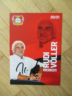 Bayer 04 Leverkusen Saison 20/21 Rudi Völler - handsigniertes Autogramm!!!