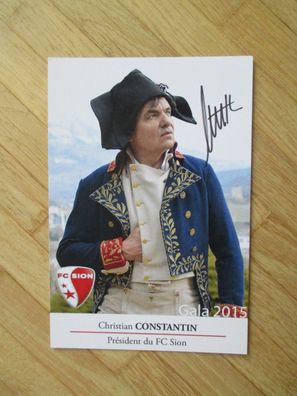 Präsident FC Sion Christian Constantin - handsigniertes Autogramm!!