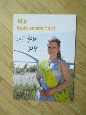 Rapsblütenkönigin Insel Fehmarn 2019/21 Jeltje - handsigniertes Autogramm!!!