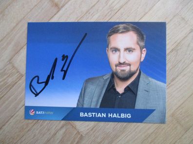 Sat1 Fernsehmoderator Bastian Halbig - handsigniertes Autogramm!!!