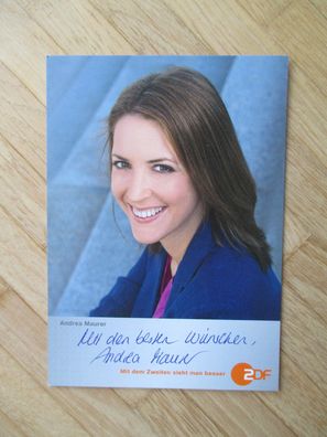 ZDF Fernsehmoderatorin Andrea Maurer - handsigniertes Autogramm!!!