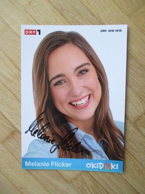 ORF Fernsehmoderatorin Melanie Flicker - handsigniertes Autogramm!!!!
