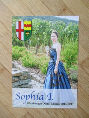 Weinkönigin Osann-Monzel 2015-2017 Sophia I. + Weinprinzessinnen - hands. Autogramme!