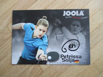 Tischtennisstar Petrissa Solja - handsigniertes Autogramm!!!