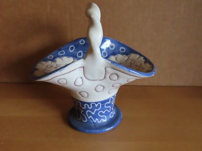 H/B/T Keramik-Vase "Punto Ging" creme/braun/weiß ca 35 x 24 x 10 cm