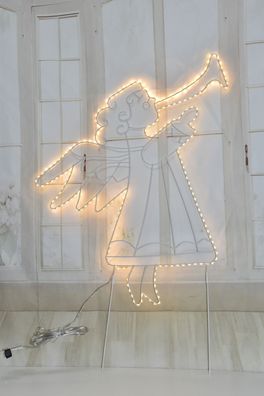 69cm hoch ca LED-Stecker Trompeten-Engel Weihnachtsbeleuchtung Weihnachtsdeko 