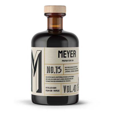 Mein Gin - Meyers Premium Dry Gin No13 - Der Meyer Gin 0,5L (41% Vol)