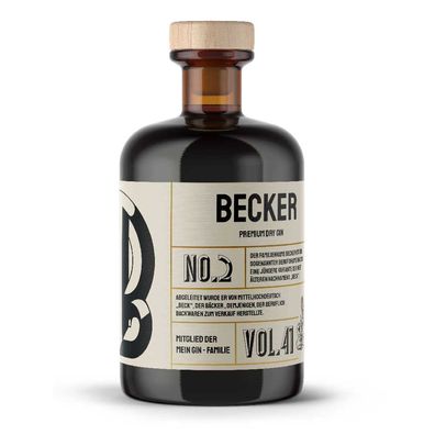 Mein Gin - Beckers Premium Dry Gin No2 - Der Becker Gin 0,5L (41% Vol)