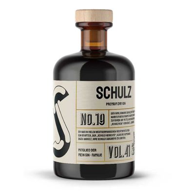Mein Gin - Schulz Premium Dry Gin No19 - Der Schulz Gin 0,5L (41% Vol)