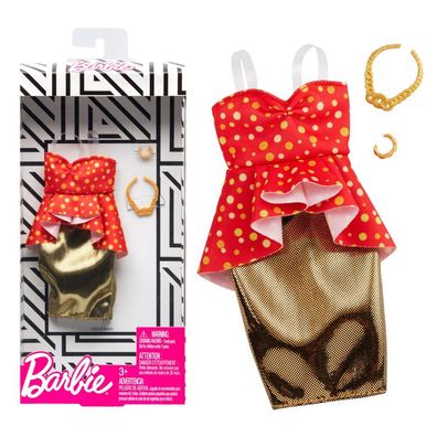 Set Red & Gold | Barbie | Mattel GHW81 | Trend Mode Puppen-Kleidung
