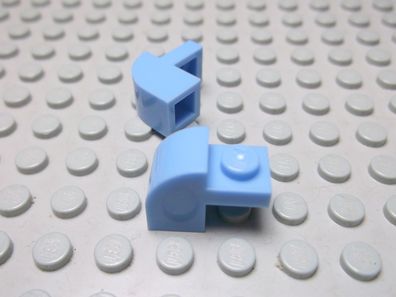 Lego 2 Rundsteine Bogensteine 1x2x1 hellblau mediumblau 6091 Set 3185 9466 8484