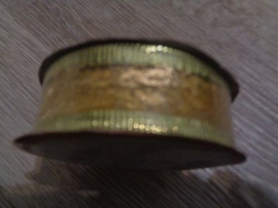 Ribbon Geschenkband, Schleifenband - gold / lachs Organza 2,5cm breit
