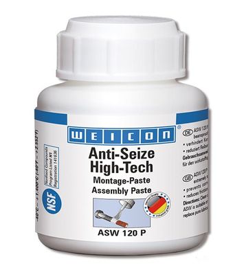 Weicon 10000193 (26100012) WEICON Anti-Seize ASW 120 P 120 g, High-Tech Montagep