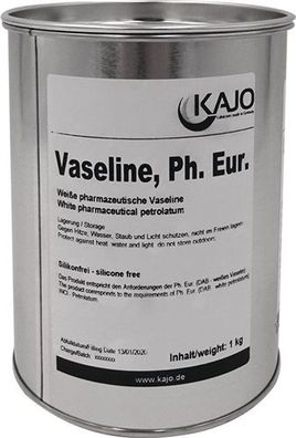 KAJO 61500621 Vaseline 1 kg weiß DAB10 (dt. Arzneimittelbuch)