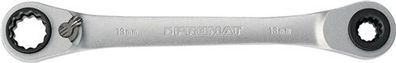 PROMAT Multifunktionsknarrenringschlüssel 4 in 1 10 - 13 - 17 - 19 mm 12-KT. Lä