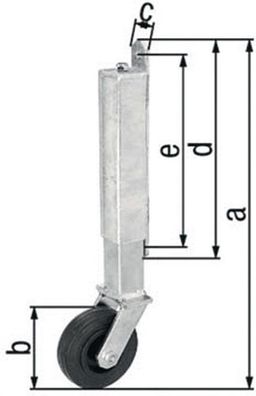 GAH 416850 Torlaufrolle Stahl verzinkt Tore bis 70 kg 400 mm