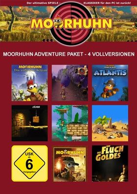 Moorhuhn Adventure Paket - 4 Vollversionen - Jump and Run - PC - Download