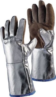JUTEC H05LA238-W2 Hitzeschutzhandschuhe 5-Finger Universalgröße natur/silber Se