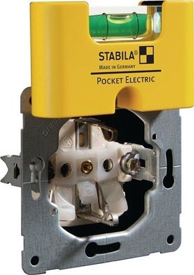 Stabila 17775 Wasserwaage Pocket Electric 6,8 cm Kunststoff gelb ± 1mm/ m mit Mag
