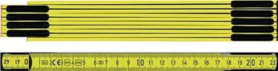 BMI 972900200 H Gliedermaßstab Länge 2 m mm/ cm EG III Holz gelb