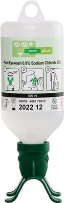 PLUM 4861 Augenspülflasche DUO 0,5 l 3 Jahre (ungeöffnete Flasche) DIN EN15154-4