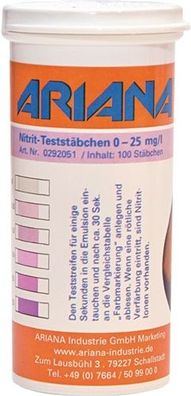 ARIANA 292051 Messstäbchen TRGS 611 Nitrit-Gehalt 0-25 mg/ l 100 St.