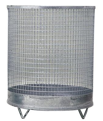 Abfallkorb H600xD500 mm 118 l Drahtgitter verzinkt mit 4 Füßen