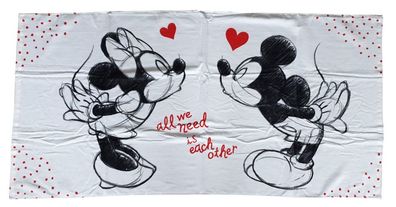 Kinder Strandtuch mit Motiv Minnie Maus Mickey Maus 70 x 140 cm 100 % Baumwolle