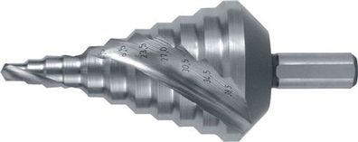RUKO 101091 Stufenbohrer Bohrbereich 5,3 - 38,5 mm HSS spiralgenutet Schneidena
