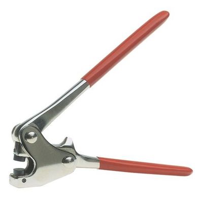 Plombenzange Länge 170 mm für Plomben D. 10 mm vernickelt Kunststoffüberzug